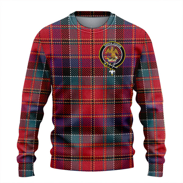 Hay and Leith Weathered Clan Badge Tartan Knitted Sweater