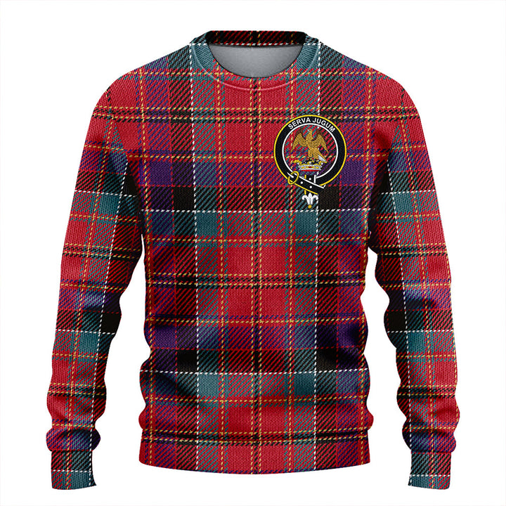 Hay and Leith Weathered Clan Badge Tartan Knitted Sweater