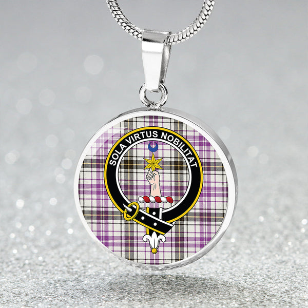 Henderson Dress Weathered Clan Badge Tartan Classic Circle Necklace