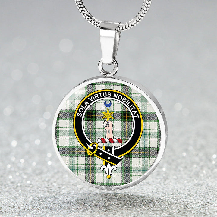 Henderson Dress #2 Ancient Clan Badge Tartan Classic Circle Necklace
