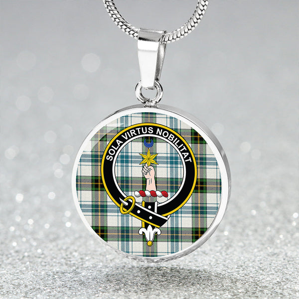 Henderson Dress #3 Ancient Clan Badge Tartan Classic Circle Necklace