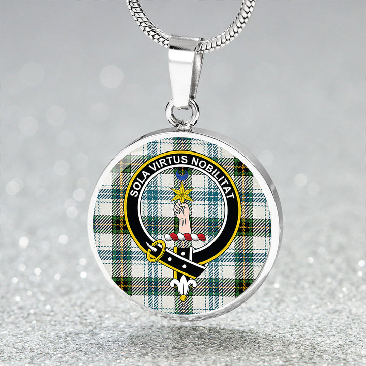 Henderson Dress #3 (MacKendrick Dress #3) Ancient Clan Badge Tartan Classic Circle Necklace