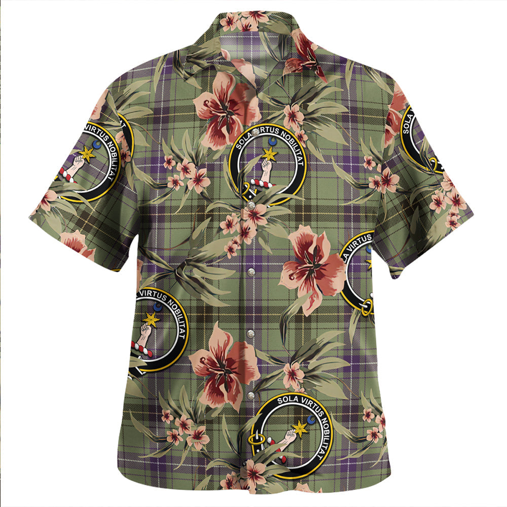 Scottish Tartan MacDougall 05 Clan Hawaiian Shirt Hibiscus - Tropical Garden Style