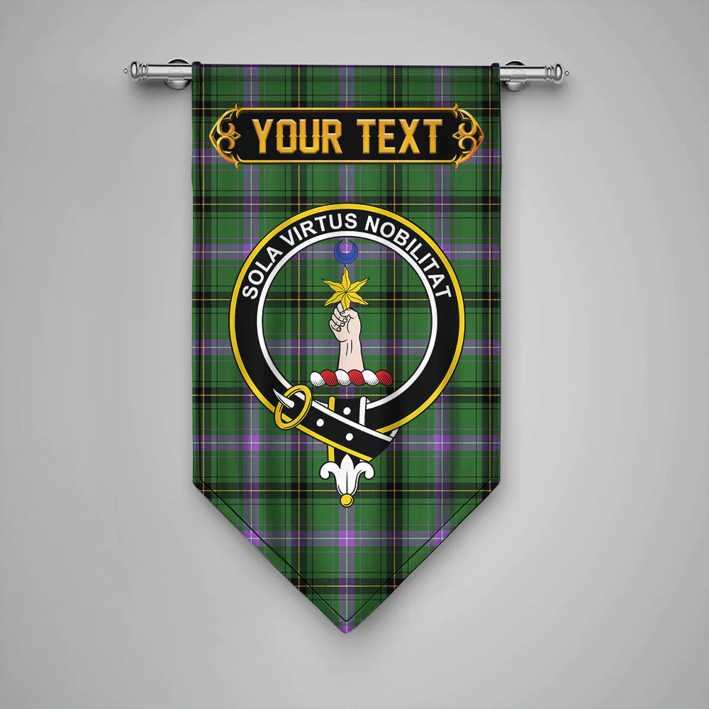 Scottish Tartan Henderson (MacKendrick) Modern Clan Badge Gonfalon Personalize