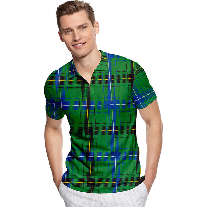 Henderson (MacKendrick) Modern Tartan Classic Lapel Zip Short Sleeve Polo