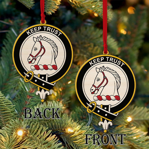 Hepburn Clan Badge Wood Acrylic Ornament
