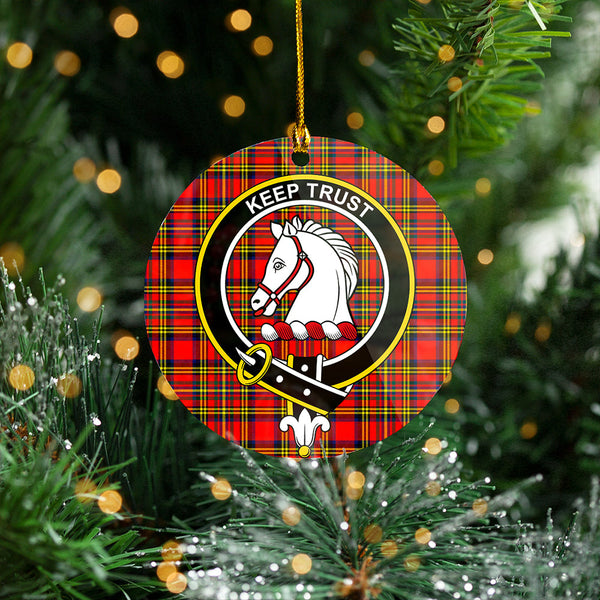 Hepburn Modern Clan Badge Tartan Plastic Christmas Ornaments