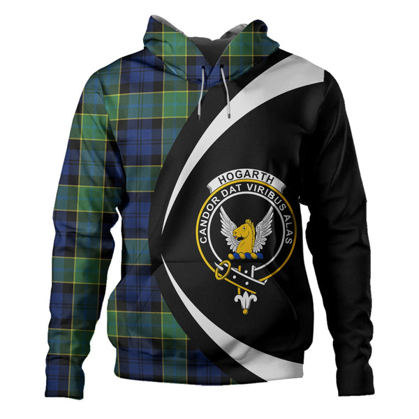 Hogarth Modern Clan Badge Tartan Hoodie Circle Style