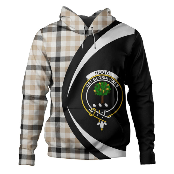 Hogg Weathered Clan Badge Tartan Hoodie Circle Style