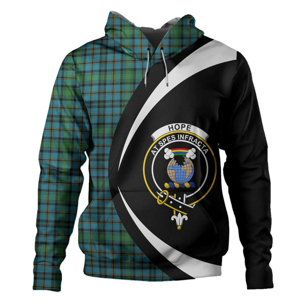 Hope Vere Ancient Clan Badge Tartan Hoodie Circle Style