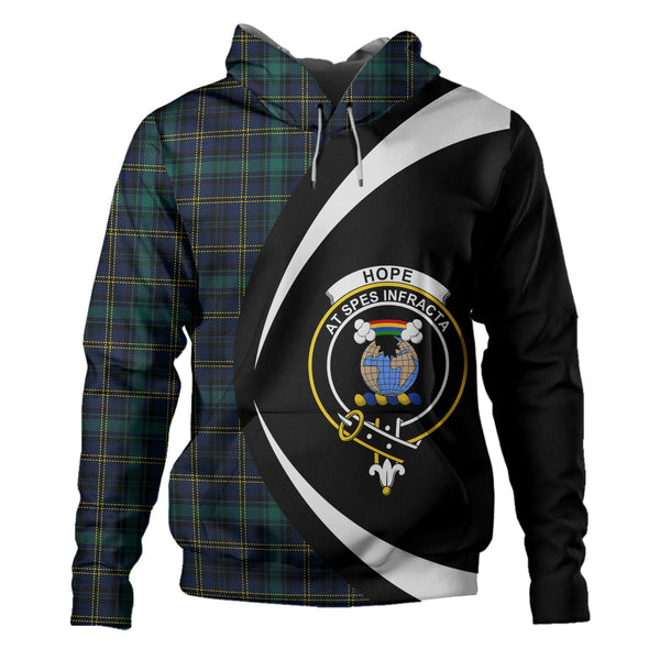Hope Vere Modern Clan Badge Tartan Hoodie Circle Style