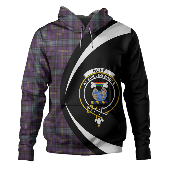 Hope Vere Weathered Clan Badge Tartan Hoodie Circle Style