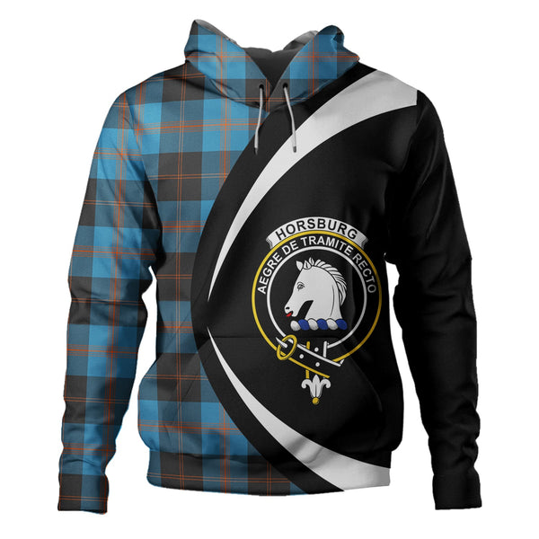 Horsburgh Clan Badge Tartan Hoodie Circle Style
