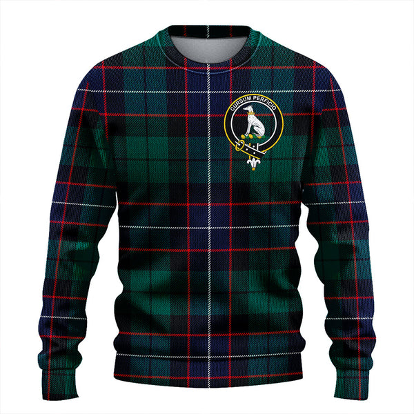 Hunter Modern Clan Badge Tartan Knitted Sweater