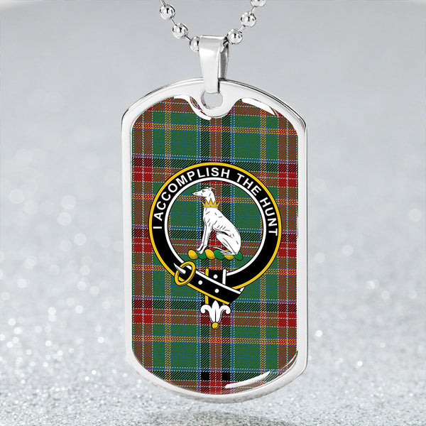 Hunter Old (Michael Old) Modern Clan Badge Classic Tartan Dog Tag Necklace