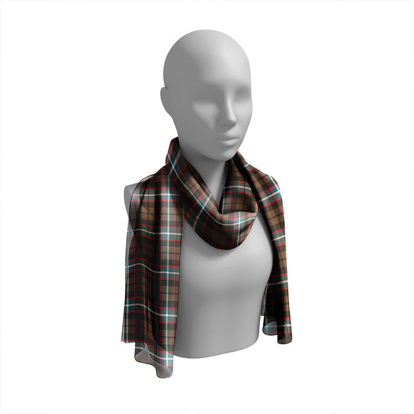 Hunter #2 Weathered Tartan Classic Silk Habotai Long Scarf