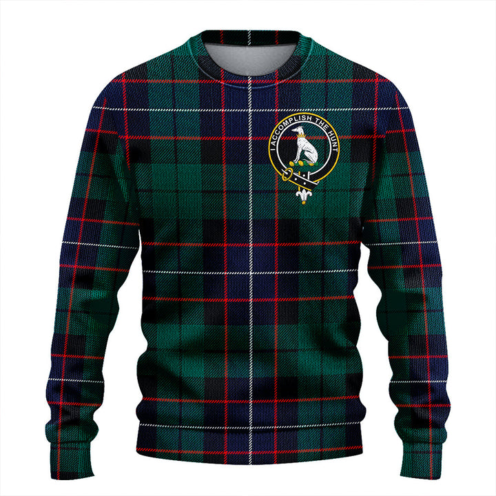 Hunter (Michael) Modern Clan Badge Tartan Knitted Sweater