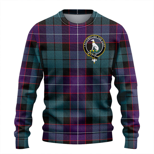 Hunter (Michael) Weathered Clan Badge Tartan Knitted Sweater