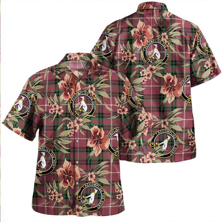Hunter of Bute (Michael Maroon) Ancient Clan Badge Tartan Aloha Hawaiian Shirt Tropical Old Style