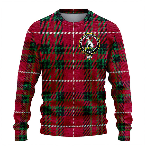 Hunter of Bute (Michael Maroon) Modern Clan Badge Tartan Knitted Sweater
