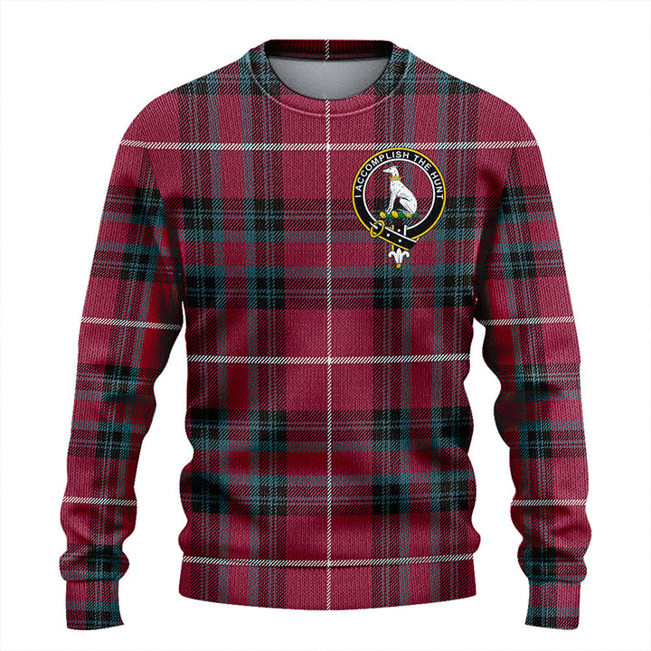 Hunter of Bute (Michael Maroon) Weathered Clan Badge Tartan Knitted Sweater