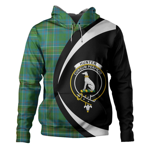 Hunter of Hunterston (Galbraith of Hunterston) Ancient Clan Badge Tartan Hoodie Circle Style