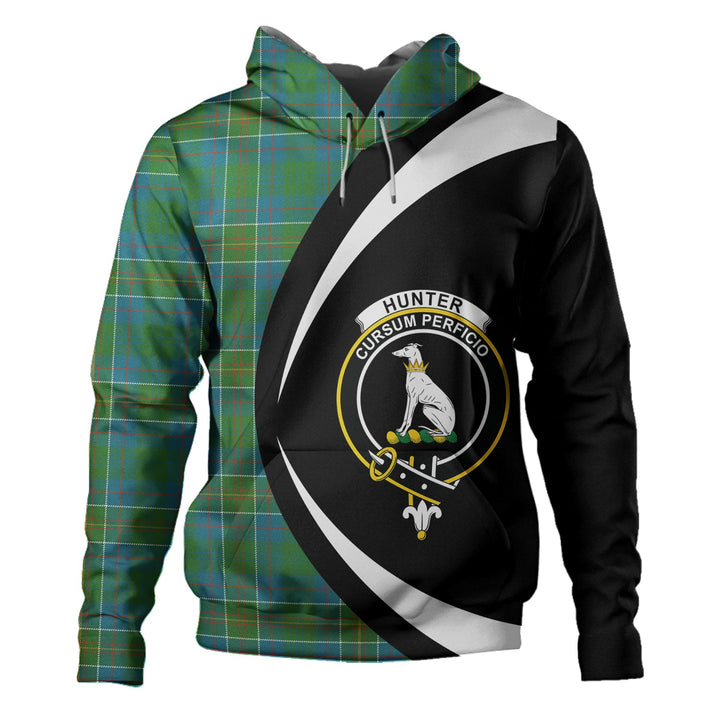 Hunter of Hunterston (Galbraith of Hunterston) Ancient Clan Badge Tartan Hoodie Circle Style