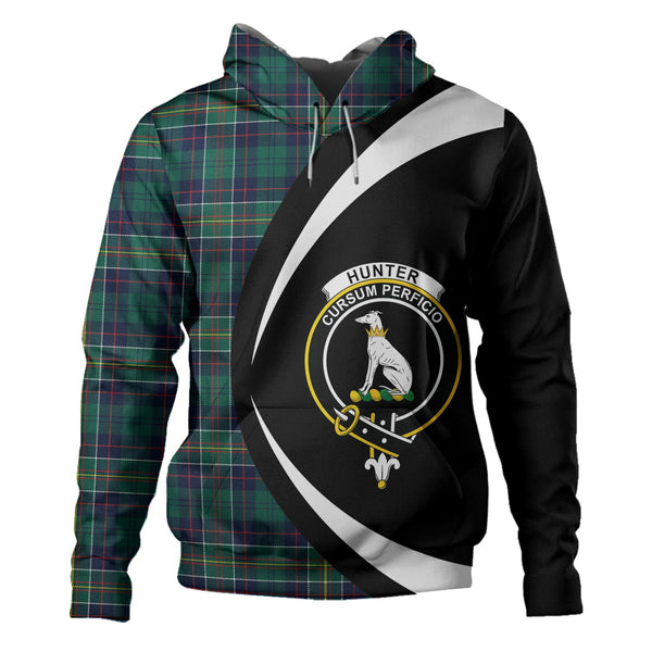 Hunter of Hunterston (Galbraith of Hunterston) Modern Clan Badge Tartan Hoodie Circle Style