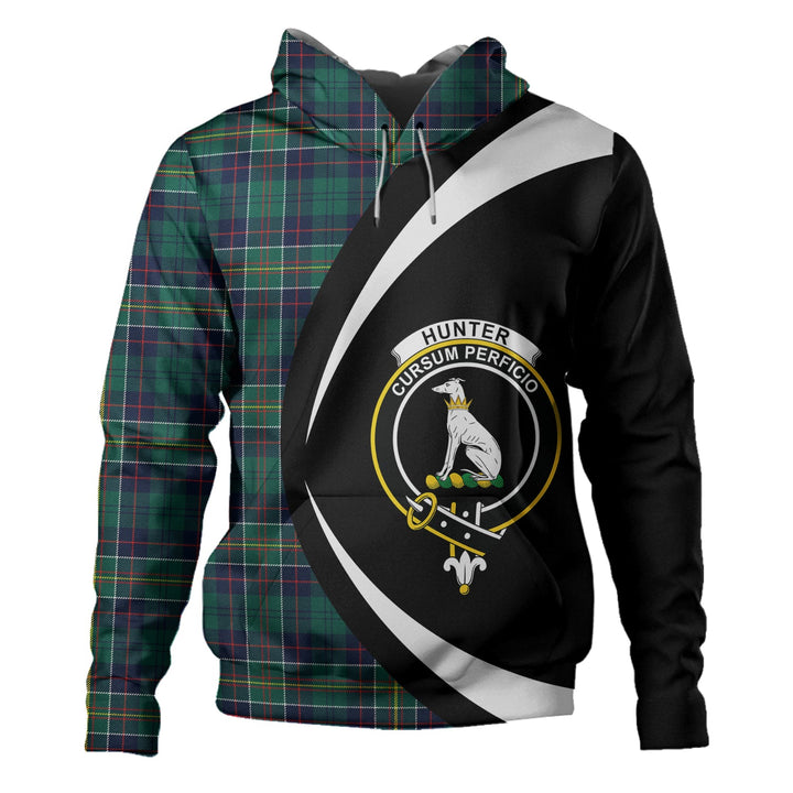 Hunter of Hunterston (Galbraith of Hunterston) Modern Clan Badge Tartan Hoodie Circle Style