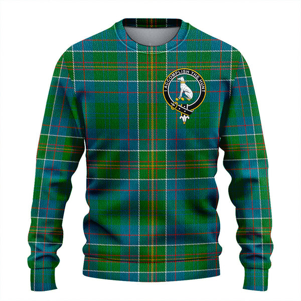 Hunter of Hunterston (Michael of Hunterston) Ancient Clan Badge Tartan Knitted Sweater