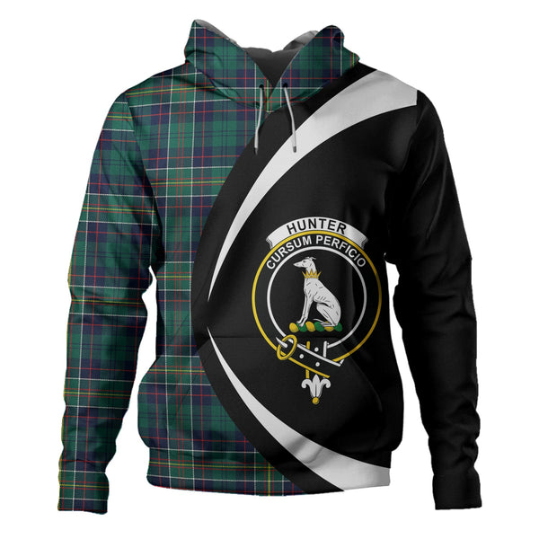 Hunter of Hunterston (Michael of Hunterston) Modern Clan Badge Tartan Hoodie Circle Style