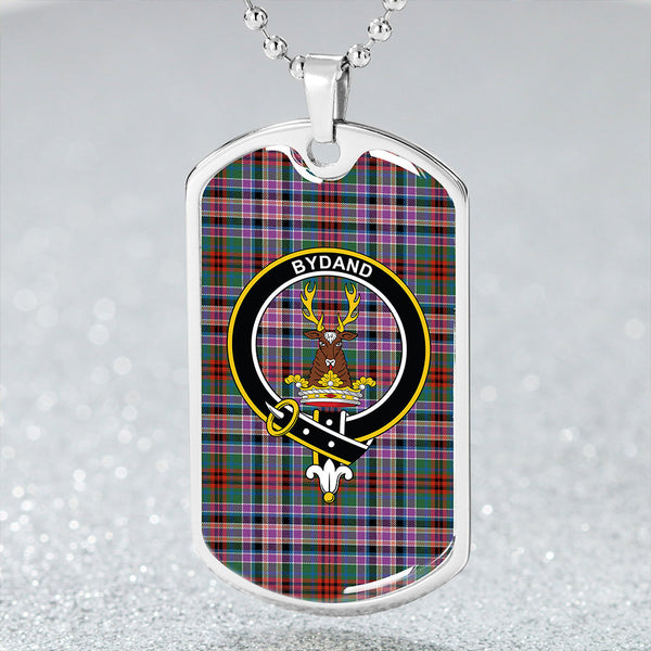 Huntly Old (Gordon Red (Telfer Dunbar)) Ancient Clan Badge Classic Tartan Dog Tag Necklace