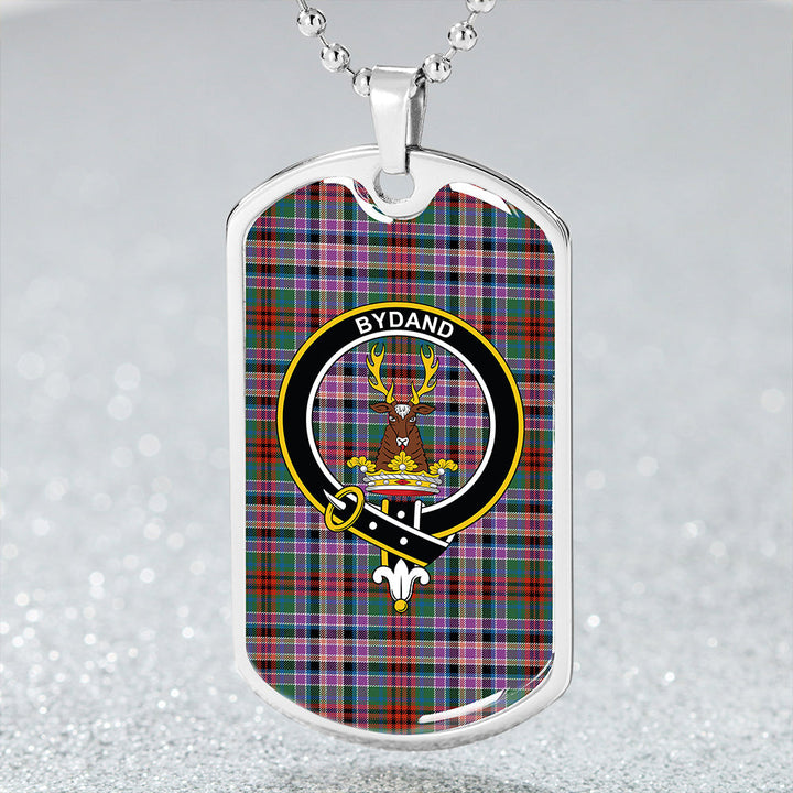 Huntly Old (Gordon Red (Telfer Dunbar)) Ancient Clan Badge Classic Tartan Dog Tag Necklace