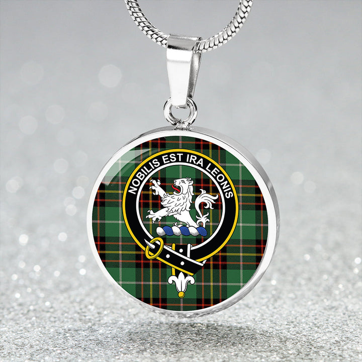 Inglis Ancient Clan Badge Tartan Classic Circle Necklace