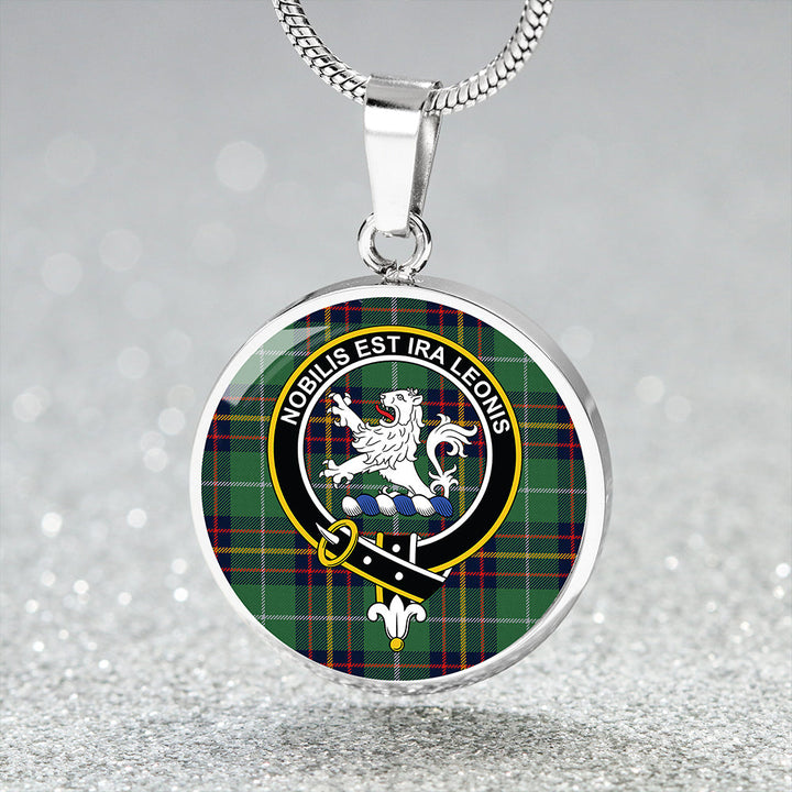 Inglis Modern Clan Badge Tartan Classic Circle Necklace