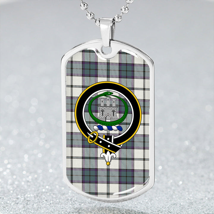 Innes Hunting Lyon Ancient Clan Badge Classic Tartan Dog Tag Necklace