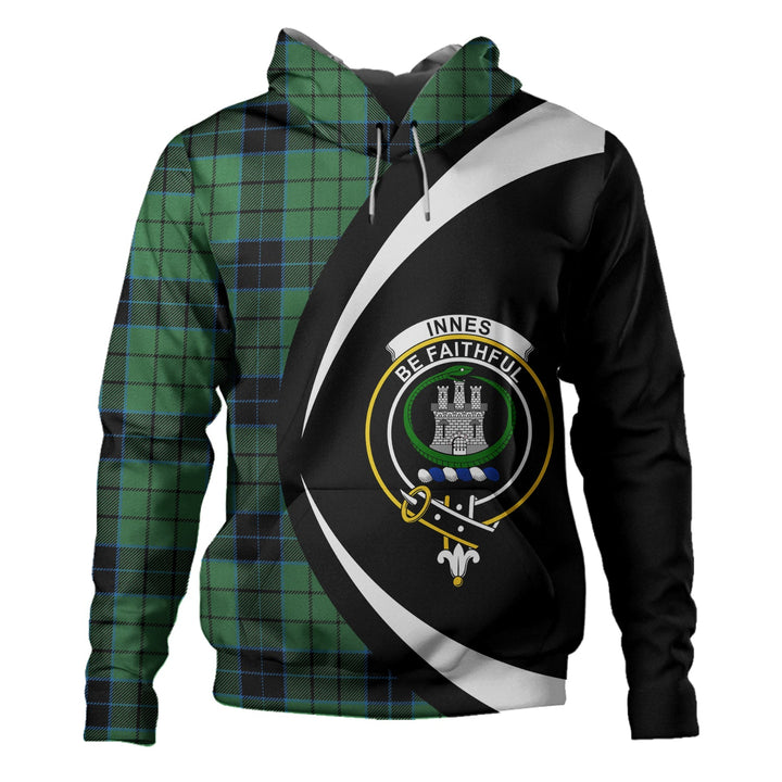 Innes (Georgina) Clan Badge Tartan Hoodie Circle Style
