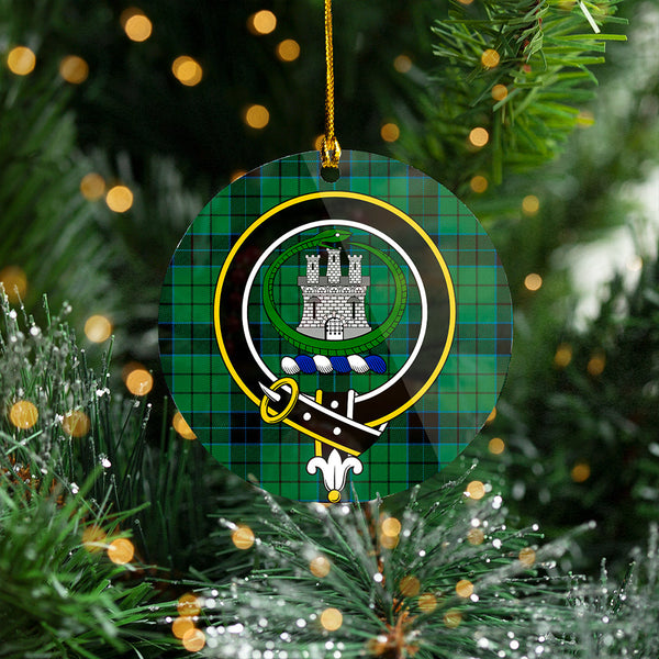 Innes (Georgina) Weathered Clan Badge Tartan Plastic Christmas Ornaments