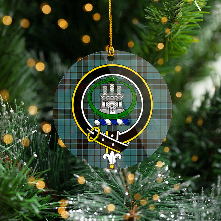 Innes (Georgina) Clan Badge Tartan Plastic Christmas Ornaments