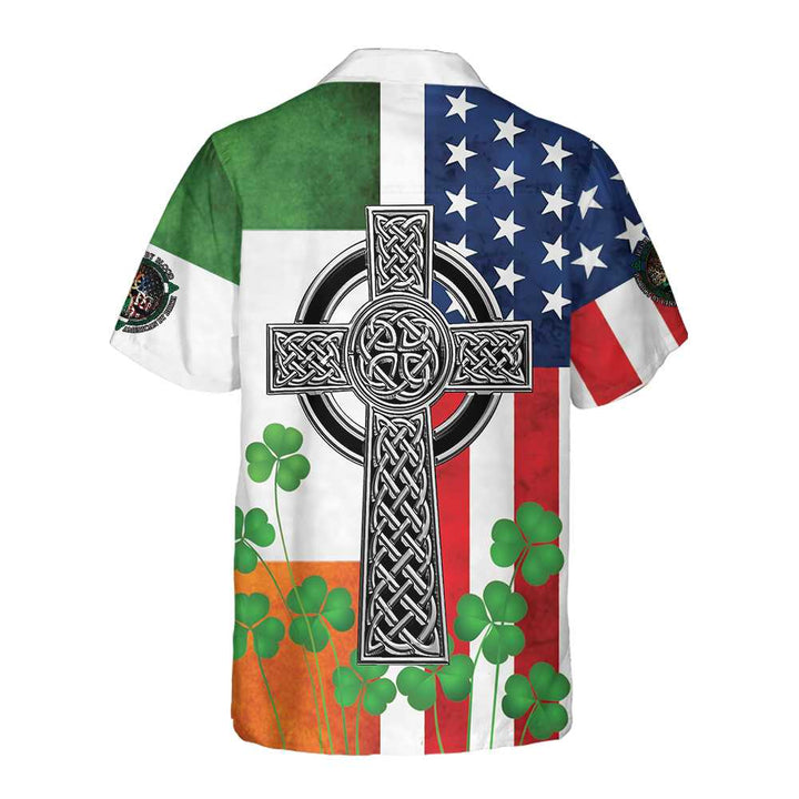 Irish American Hawaiian Shirt, St. Patricks Day Shirt, Cool St Patrick's Day Gift
