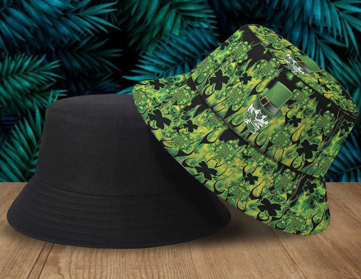 Irish Skull Saint Patricks Bucket Hat