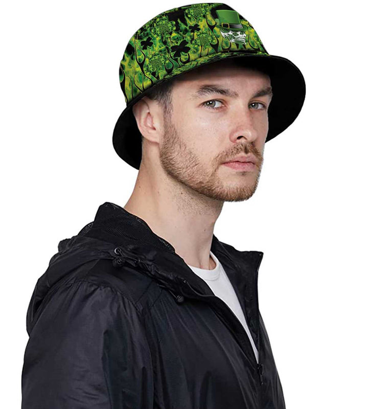 Irish Skull Saint Patricks Bucket Hat