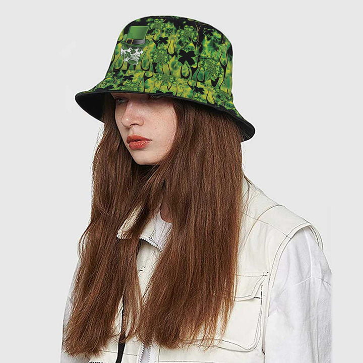 Irish Skull Saint Patricks Bucket Hat