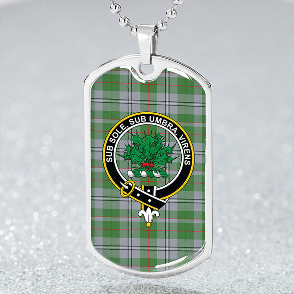 Irvine of Glentulchan Modern Clan Badge Classic Tartan Dog Tag Necklace