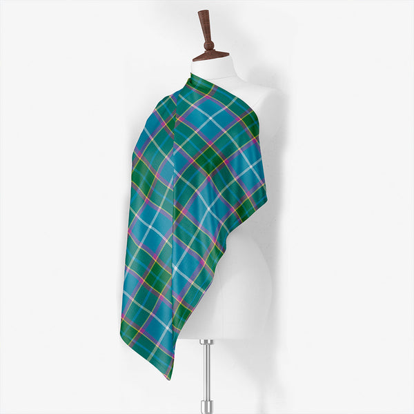 Isle of Man Manx Heritage Weathered Tartan Classic Silk Habotai Square Scarf