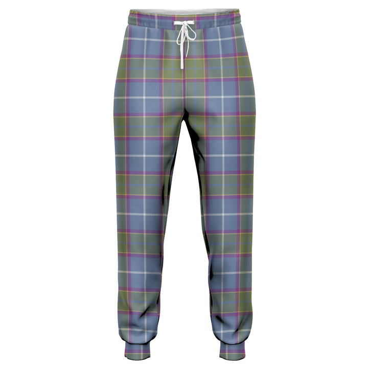 Isle of Man Manx Laxey Blue Weathered Tartan Jogger Pants