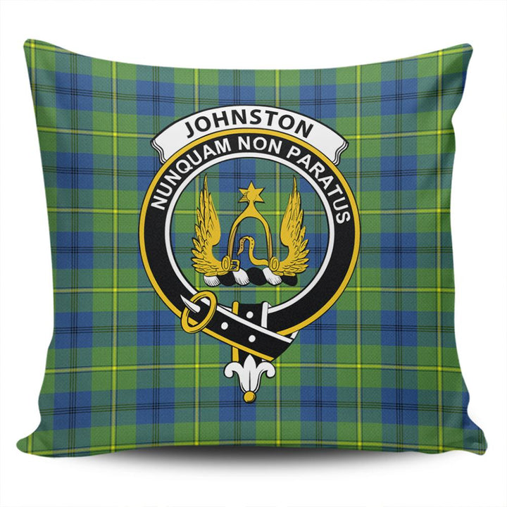 Johnston Ancient Tartan Classic Crest Pillow Cover