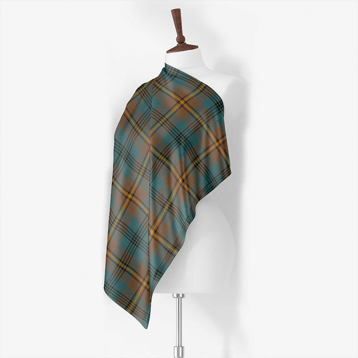 Johnstone Clans Originaux (Johnson Clans Originaux) Weathered Tartan Classic Silk Habotai Square Scarf