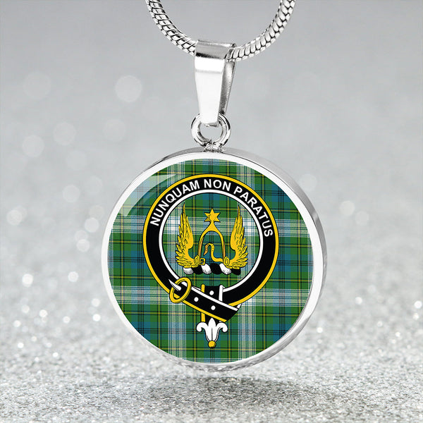 Johnstone Dress (Johnson Dress) Ancient Clan Badge Tartan Classic Circle Necklace