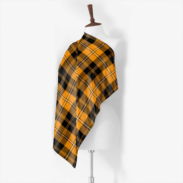 Johnstone Orange/Black (Johnson Orange/Black) Tartan Classic Silk Habotai Square Scarf